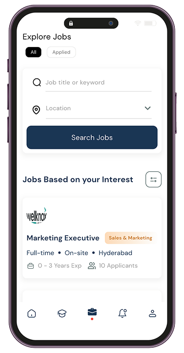 Mobile Job Application Interface